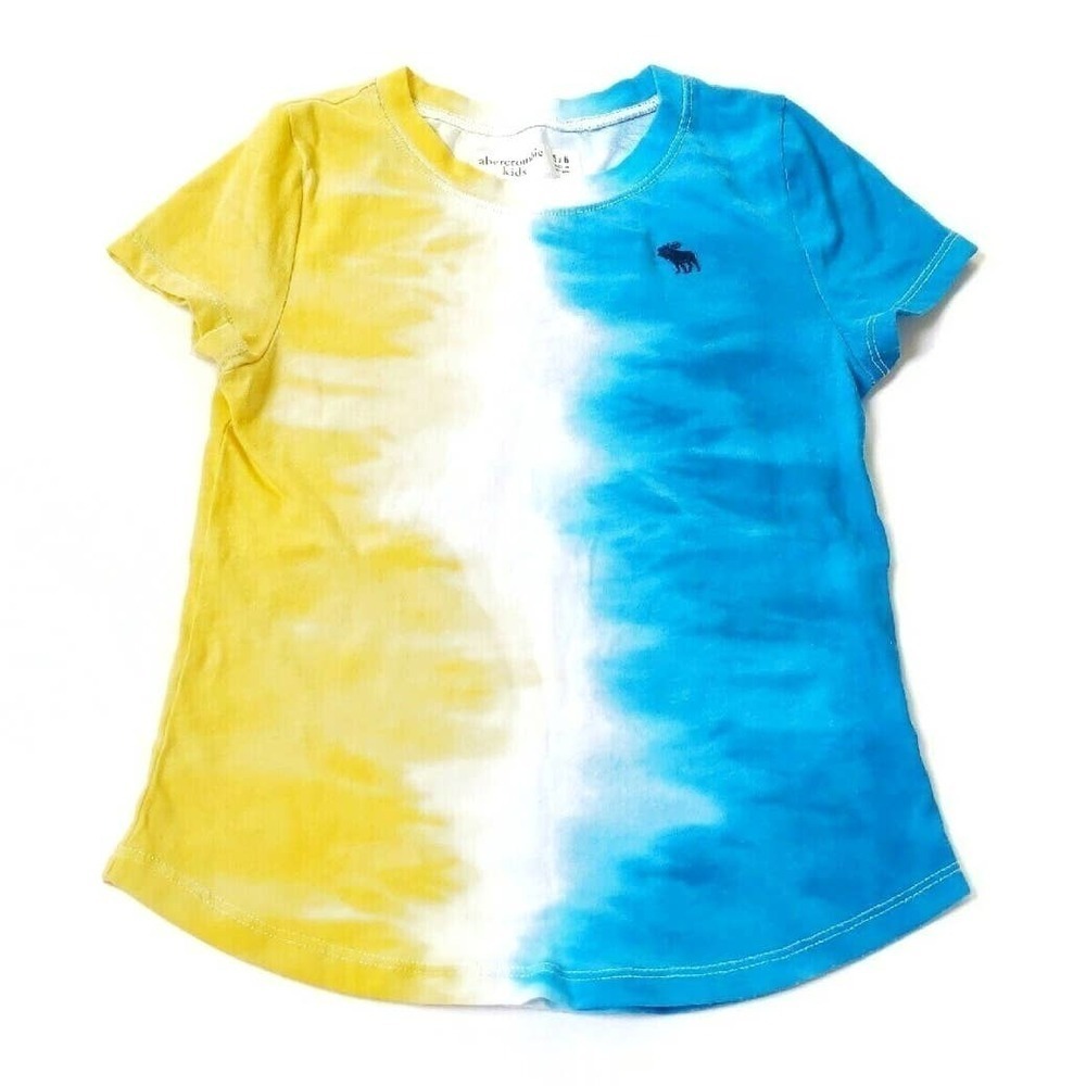 Abercrombie Blue Yellow Tie Dye Tee 5/6